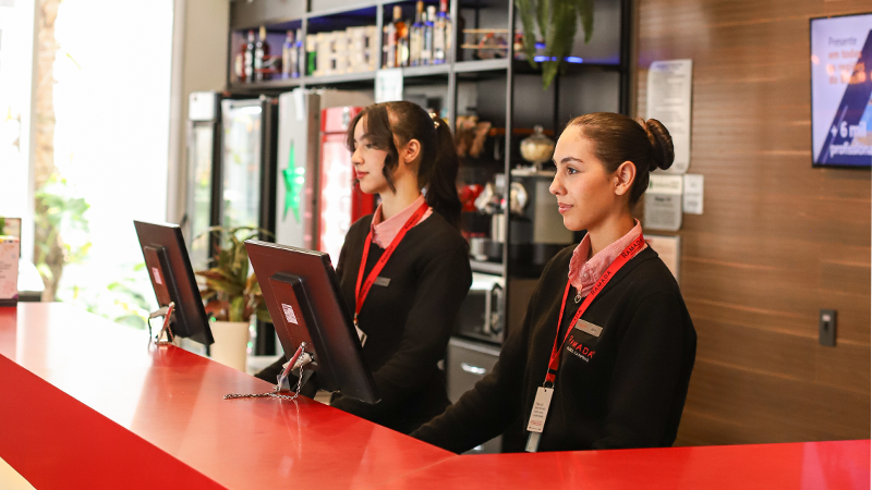 Recepção do hotel